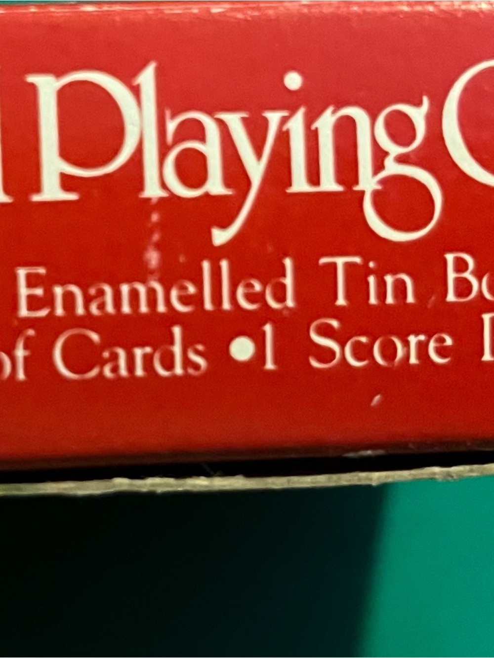 NOS Vintage Coca Cola Red Tin and Playing Card Set - Picture 2 of 12